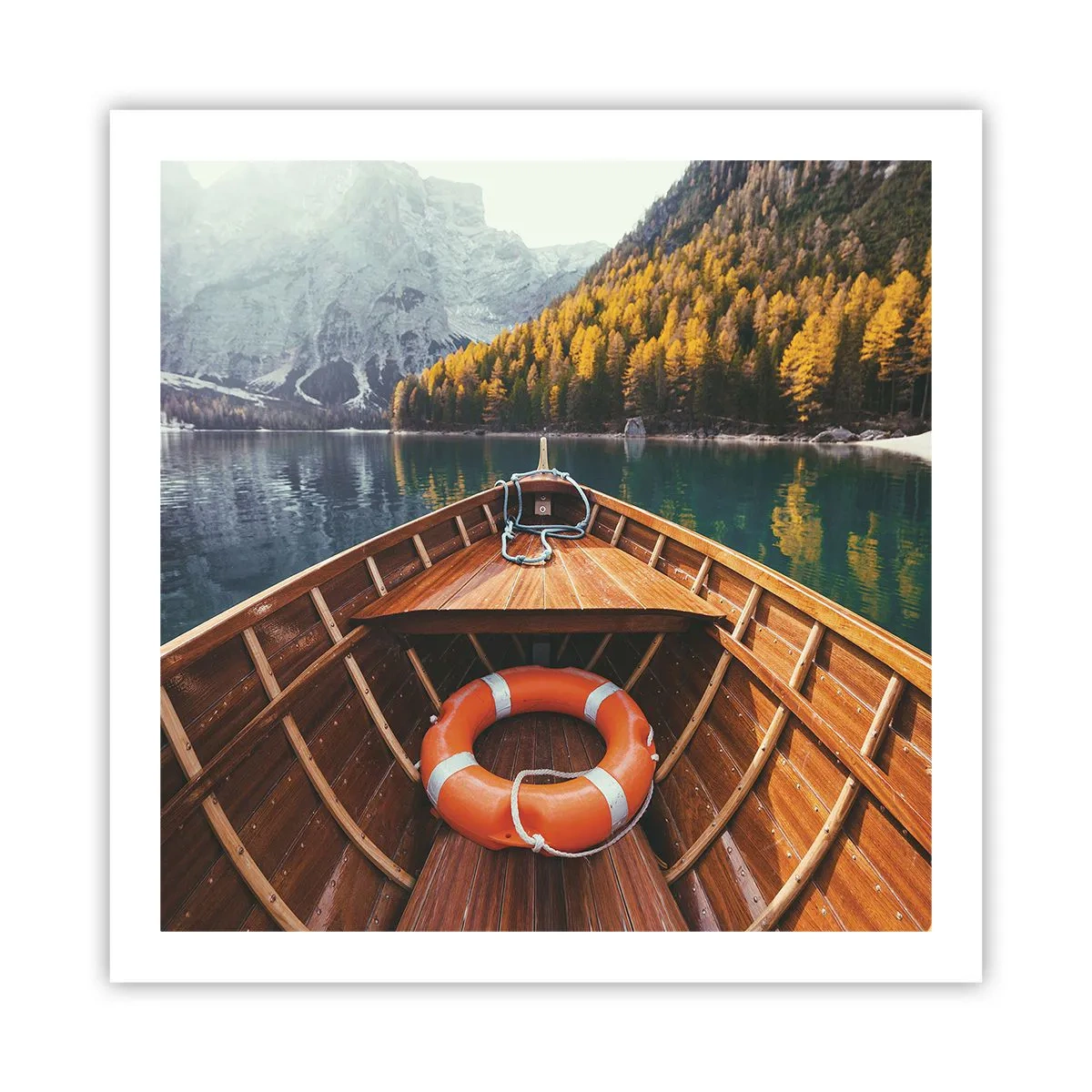 Affiche - Poster - Escapade en montagne - 60x60 cm