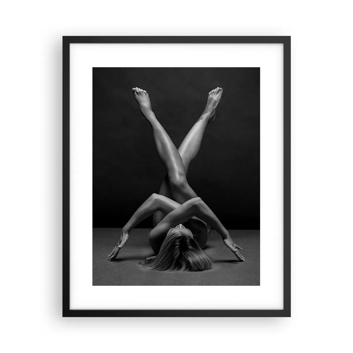 Affiche dans un cadre noir - Poster - Géométrie de la nudité - 40x50 cm
