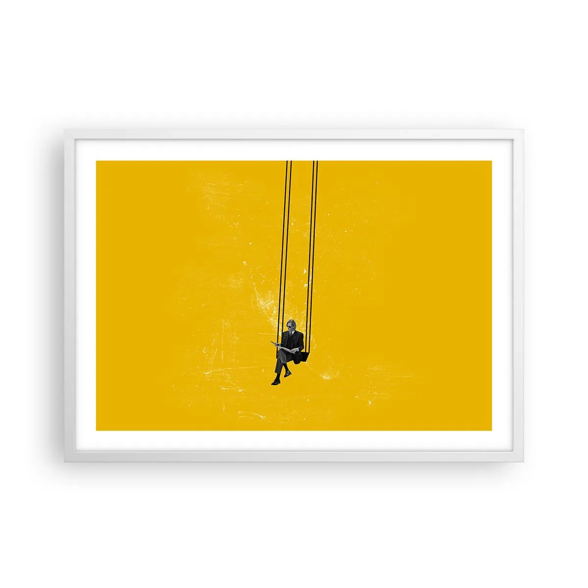 Affiche dans un cadre blanc - Poster - Un jour comme tous les jours - 70x50 cm