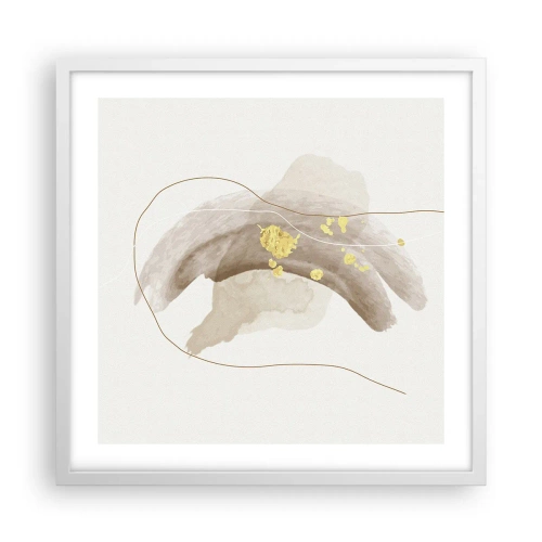 Affiche dans un cadre blanc - Poster - rencontré dans l'espace - 50x50 cm