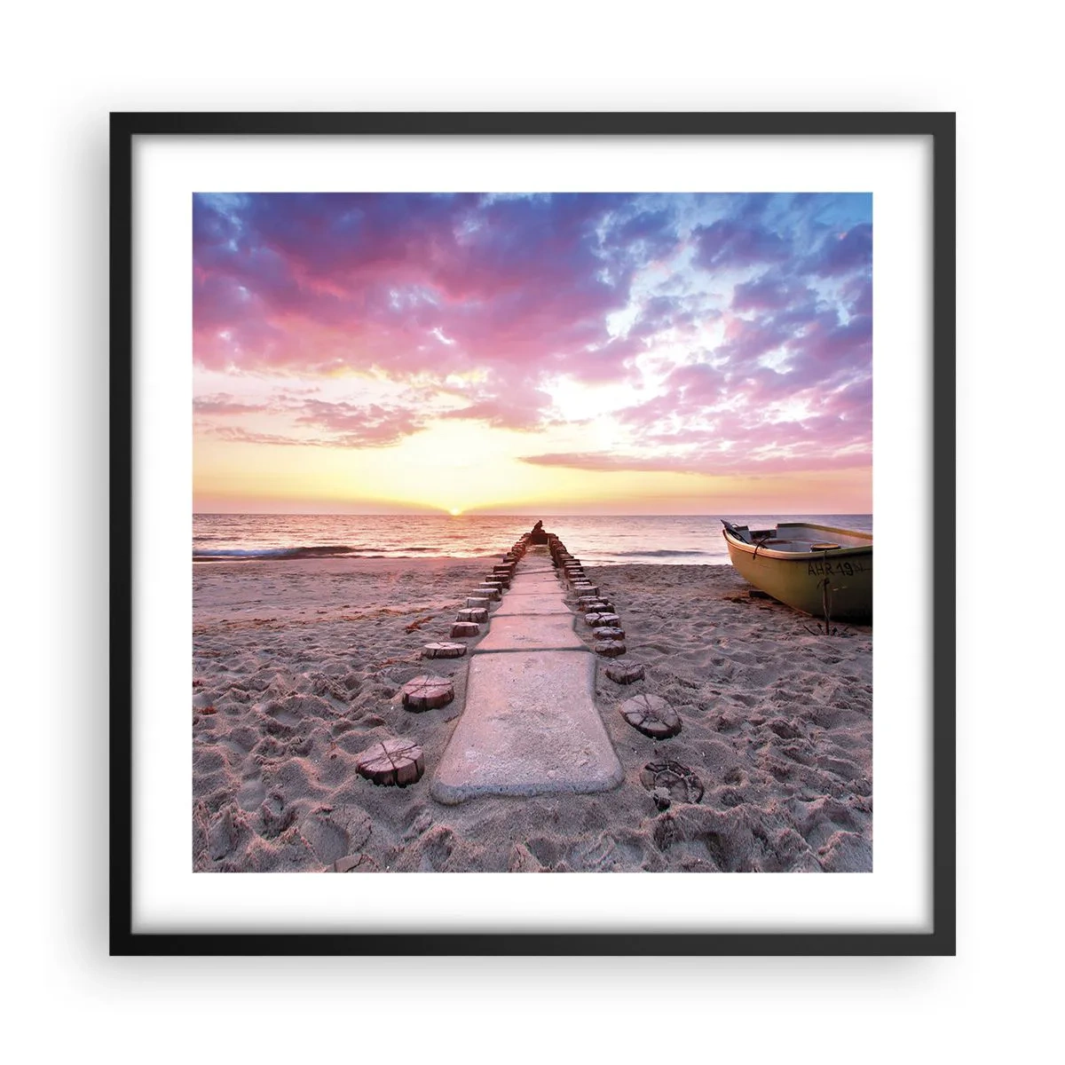 Affiche dans un cadre noir - Poster - Moment d'expérience profonde - 50x50 cm