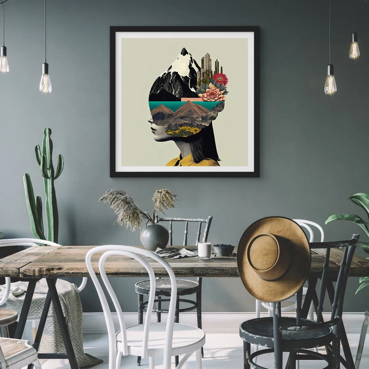 Affiche dans un cadre noir - Poster - La femme – toujours un mystère - 50x50 cm