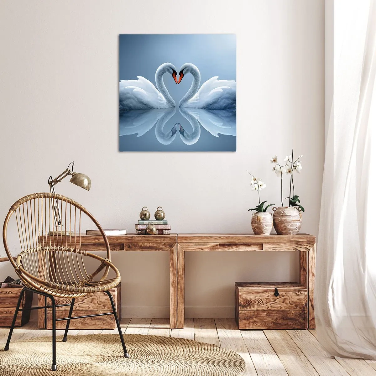 Impression sur toile - Image sur toile - Le temps de l'amour - 40x40 cm