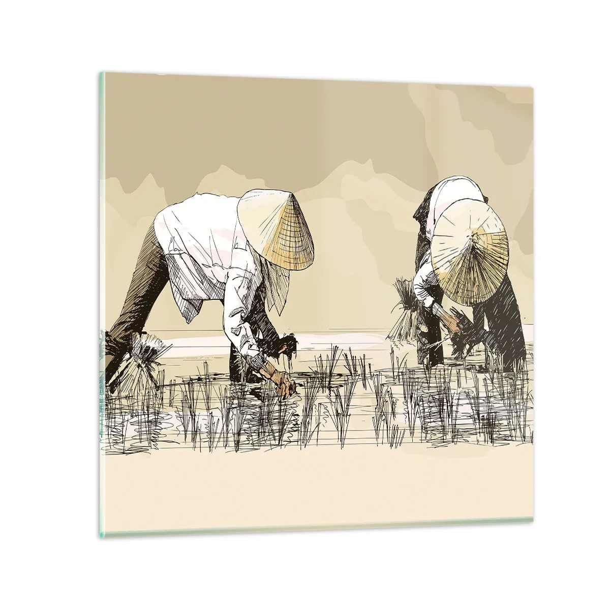 Impression sur verre - Image sur verre - Récolte réussie - 40x40 cm