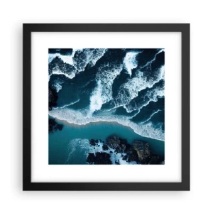 Affiche dans un cadre noir - Poster - Enveloppé par les vagues - 30x30 cm