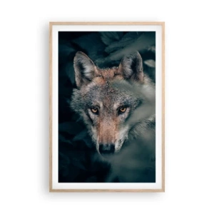 Affiche dans un chêne clair - Poster - Chasseur - 61x91 cm