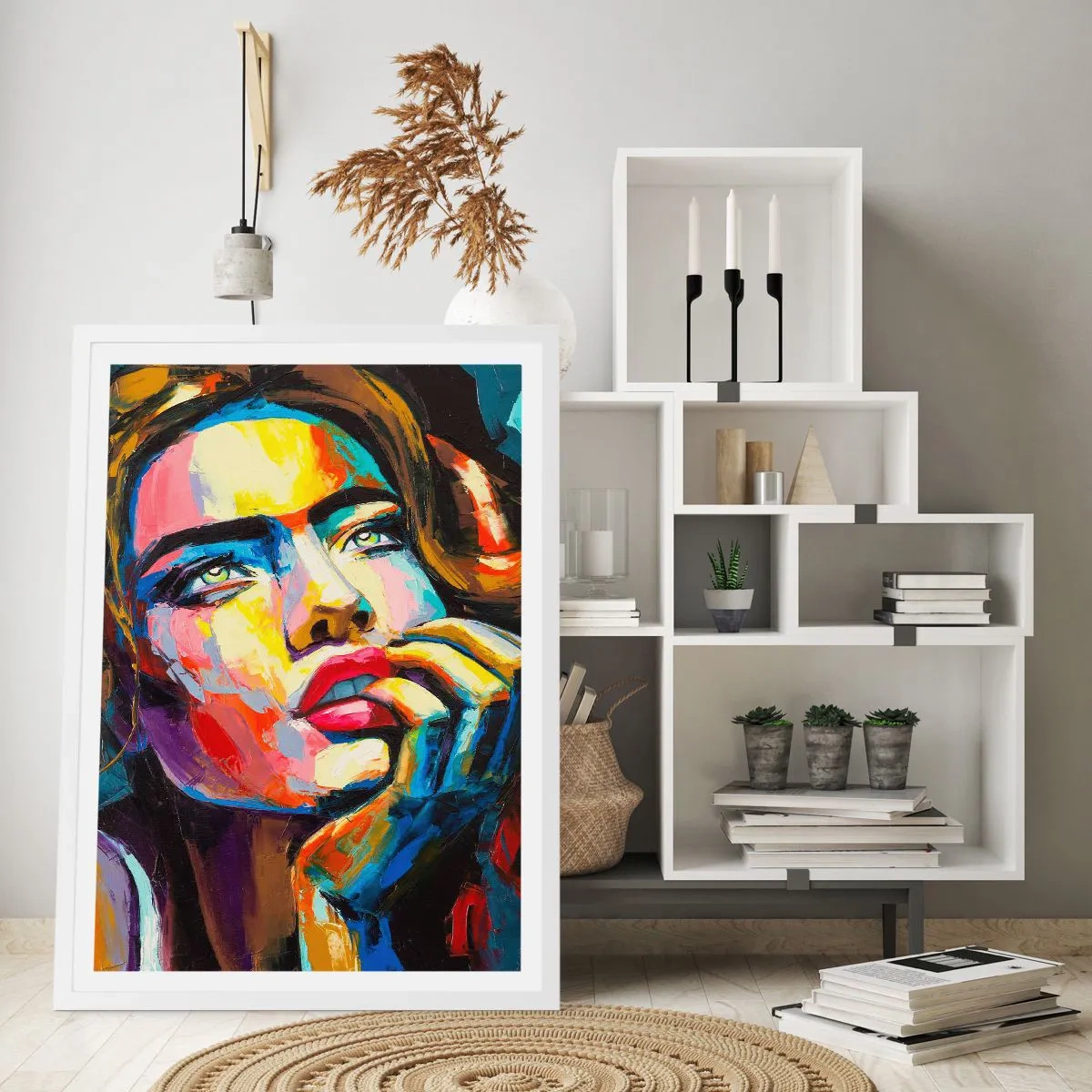 Affiche dans un cadre blanc - Poster - Les rêves volent dans le ciel comme des oiseaux - 40x50 cm