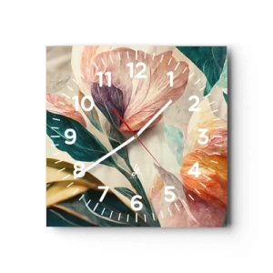 Horloge murale - Pendule murale - Fleurs des îles du sud - 40x40 cm