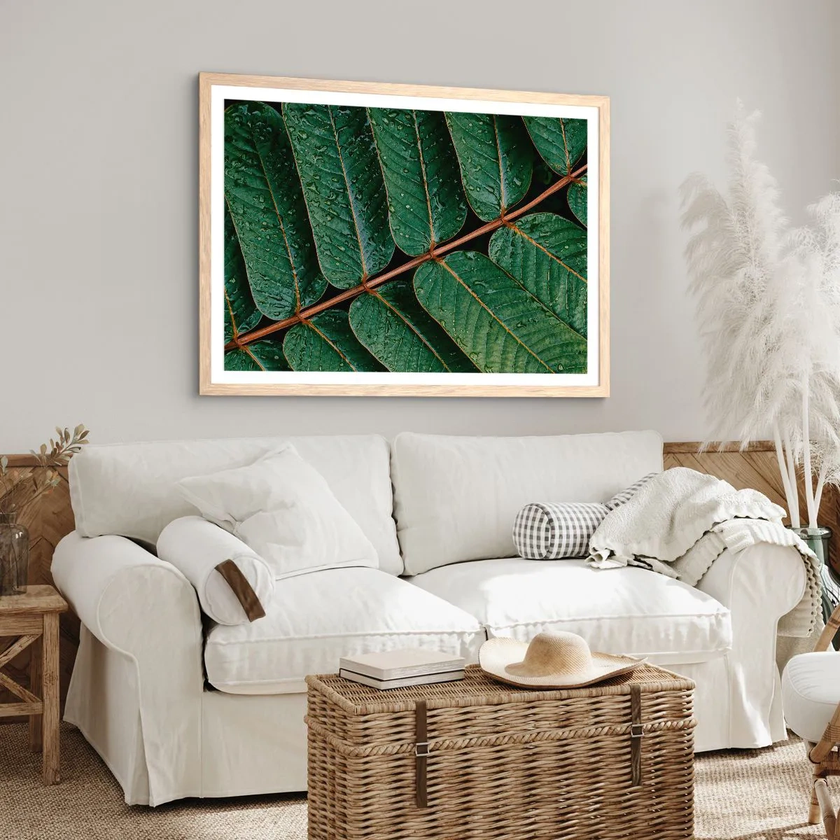 Affiche dans un chêne clair - Poster - Au rythme de la verdure - 91x61 cm