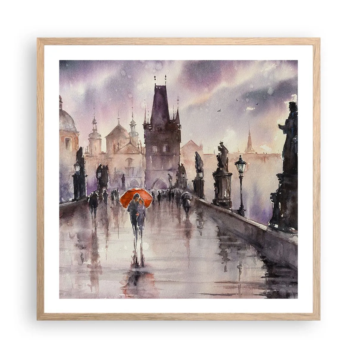 Affiche dans un chêne clair - Poster - Les gens ne changent pas - 60x60 cm