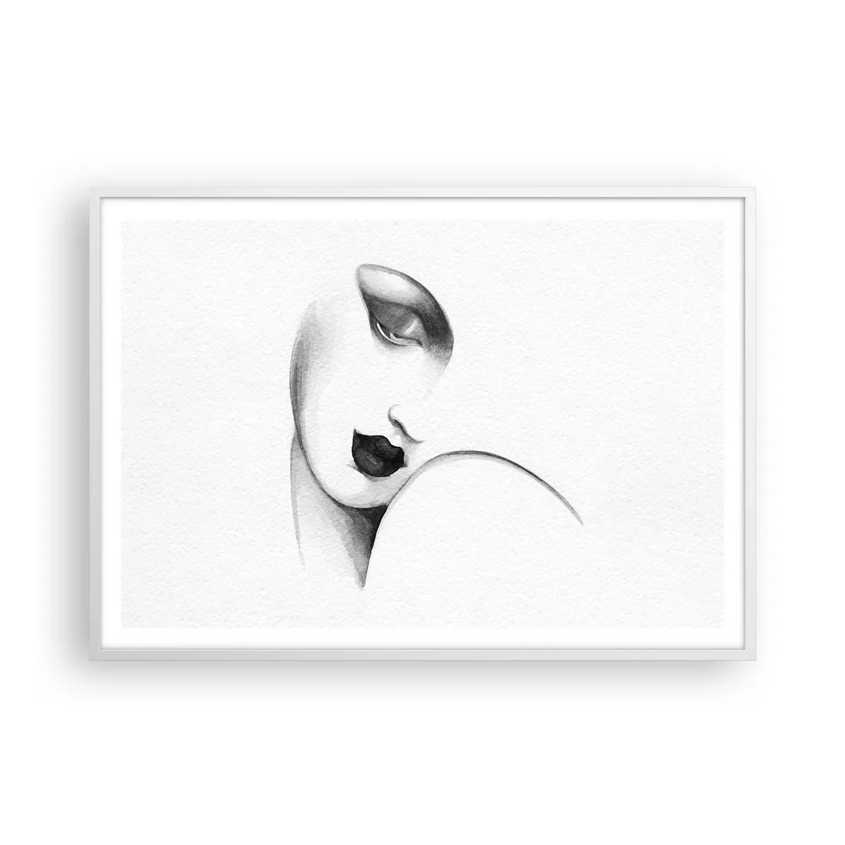 Affiche dans un cadre blanc - Poster - Dans le style de Lempicka - 100x70 cm