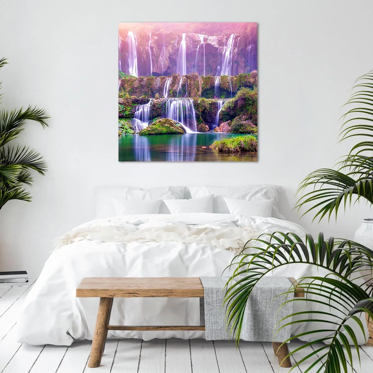 Impression sur toile - Image sur toile - Escalier vers le ciel - 70x70 cm