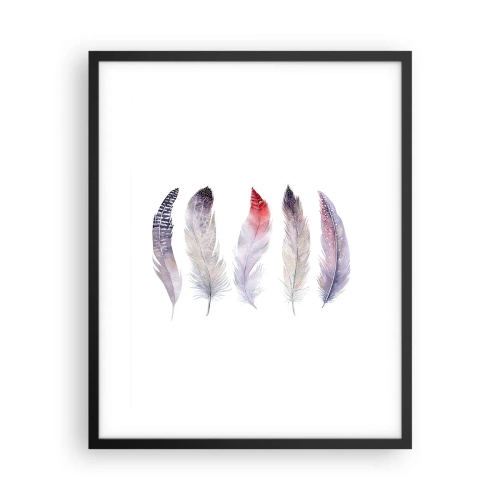 Affiche dans un cadre noir - Poster - Délicat comme un brouillard multicolore - 40x50 cm
