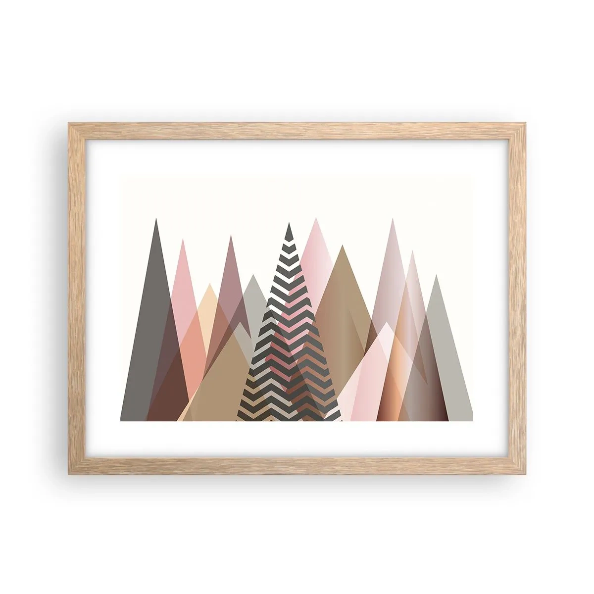 Affiche dans un chêne clair - Poster - Vue pyramidale - 40x30 cm