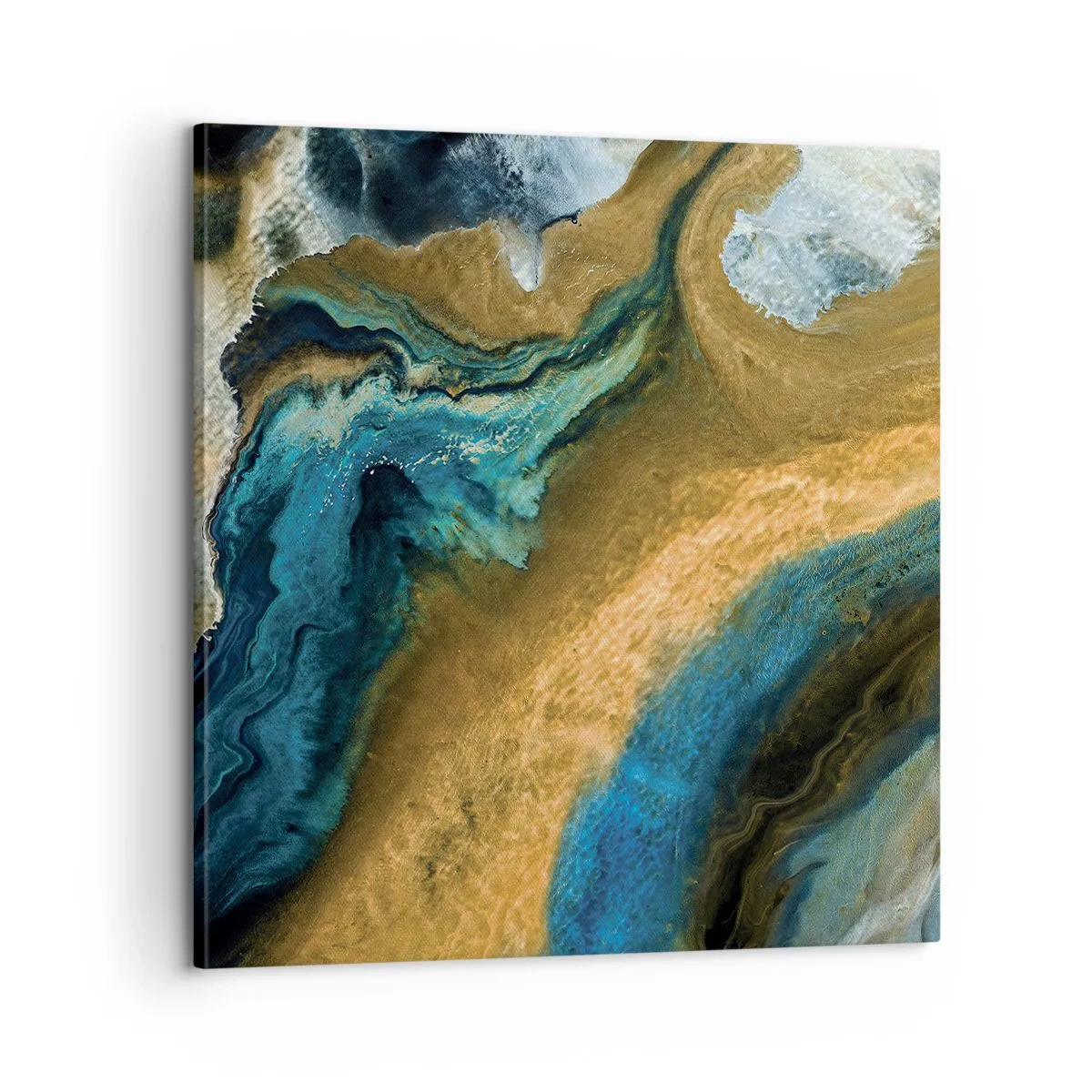 Impression sur toile - Image sur toile - Bleu - jaune - influences mutuelles - 60x60 cm