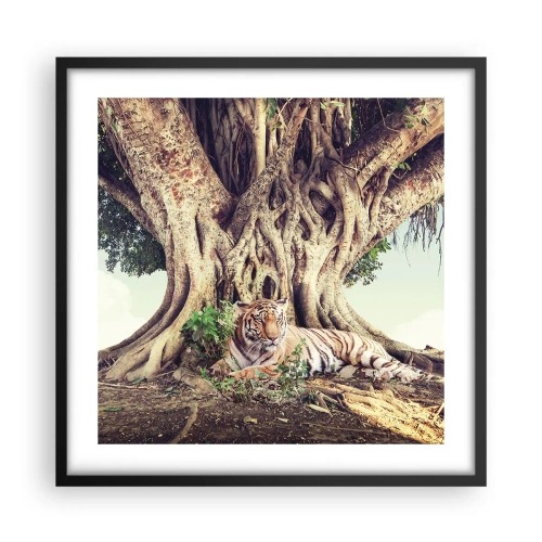 Affiche dans un cadre noir - Poster - Vue du Livre de la Genèse - 50x50 cm