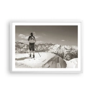 Affiche dans un cadre blanc - Poster - Toutes les mêmes ces montagnes - 70x50 cm