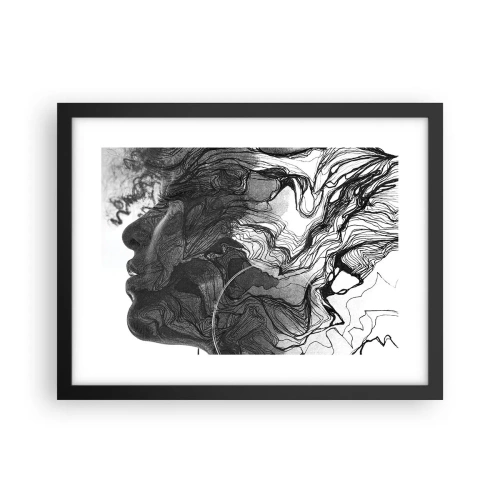 Affiche dans un cadre noir - Poster - Emmêlé dans les rêves - 40x30 cm