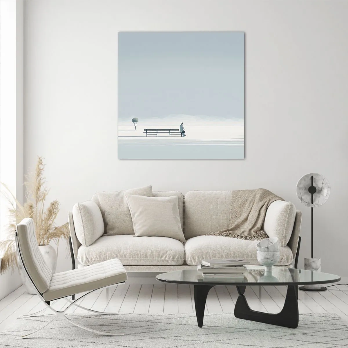 Impression sur verre - Image sur verre - Oui, j'attends. - 50x50 cm