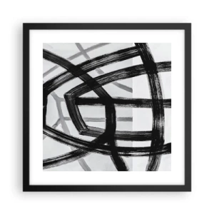 Affiche dans un cadre noir - Poster - Profondeur du bâtiment - 40x40 cm