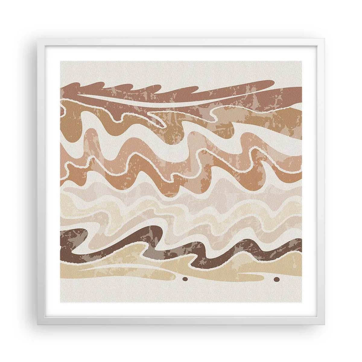 Affiche dans un cadre blanc - Poster - Bonne énergie – bonnes émotions - 60x60 cm