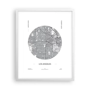 Affiche dans un cadre blanc - Poster - Anatomie de Los Angeles - 40x50 cm