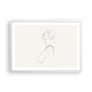 Affiche dans un cadre blanc - Poster - En boucle dans les rêves - 70x50 cm