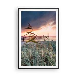 Affiche dans un cadre noir - Poster - Ça ne passe pas avec le vent - 61x91 cm