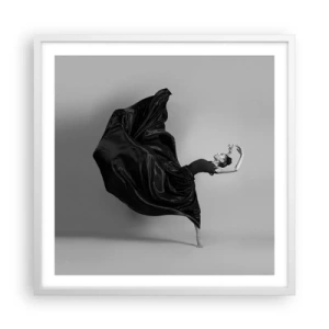 Affiche dans un cadre blanc - Poster - Musique ailées - 60x60 cm