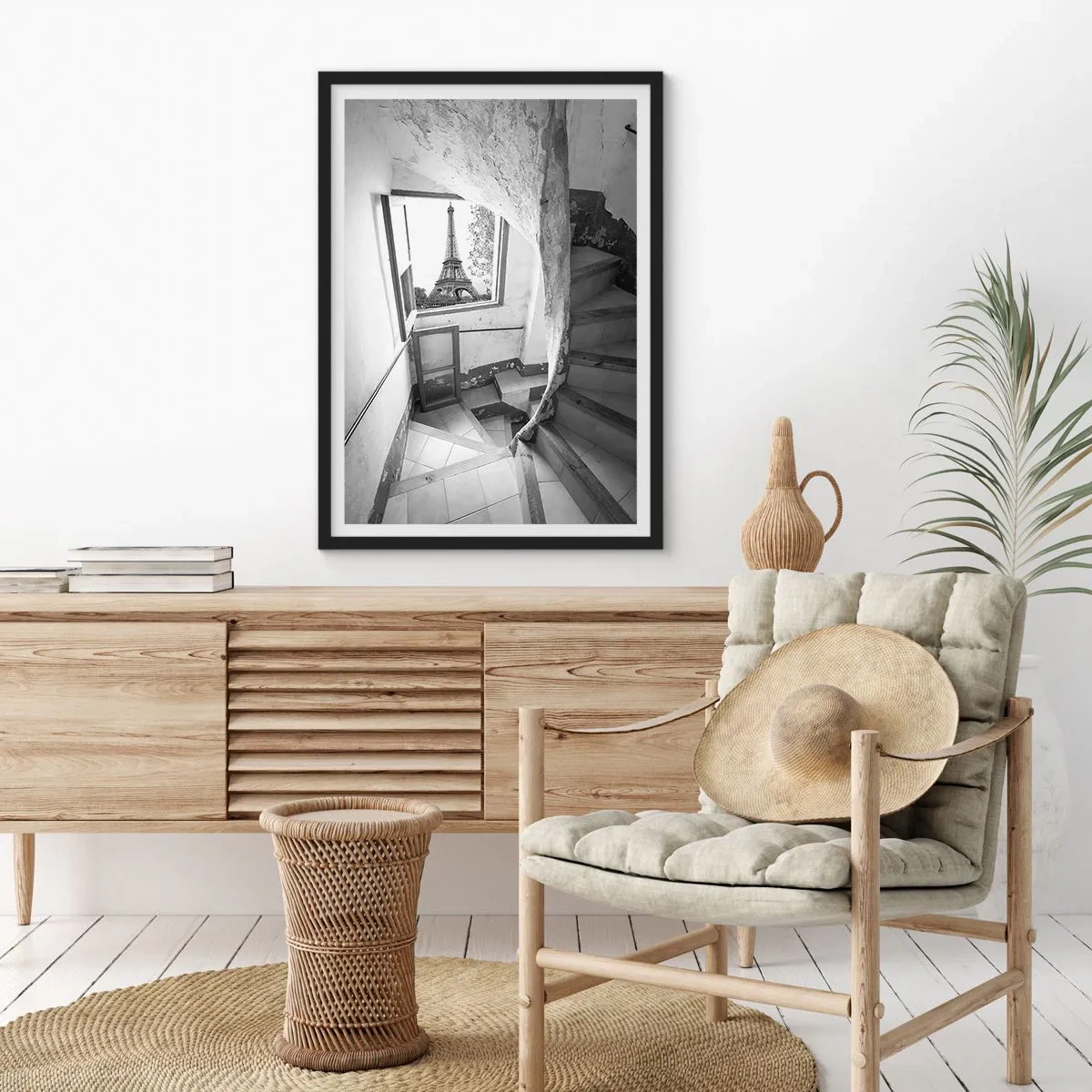 Affiche dans un cadre noir - Poster - Quelle vue! - 61x91 cm