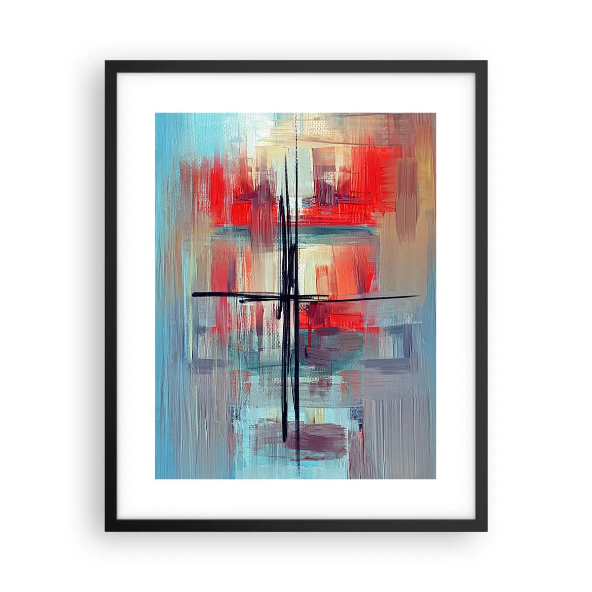 Affiche dans un cadre noir - Poster - Un paysage dans une dimension inconnue - 40x50 cm