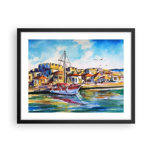 Affiche dans un cadre noir - Poster - Après-midi arc-en-ciel - 50x40 cm