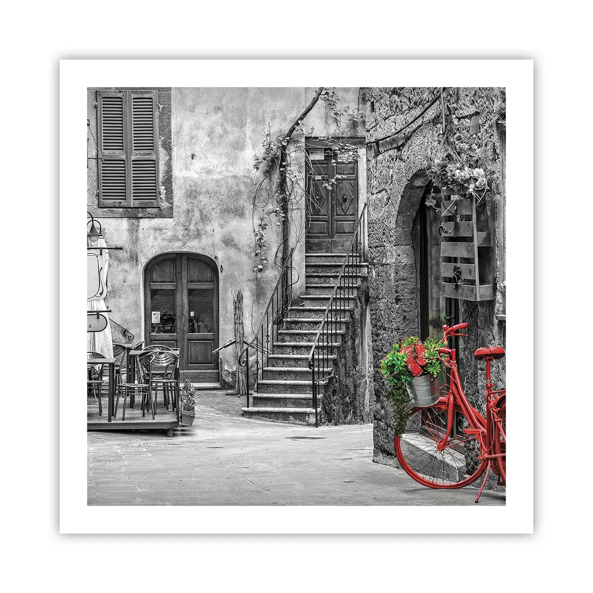 Affiche - Poster - Ruelle toscane - 60x60 cm