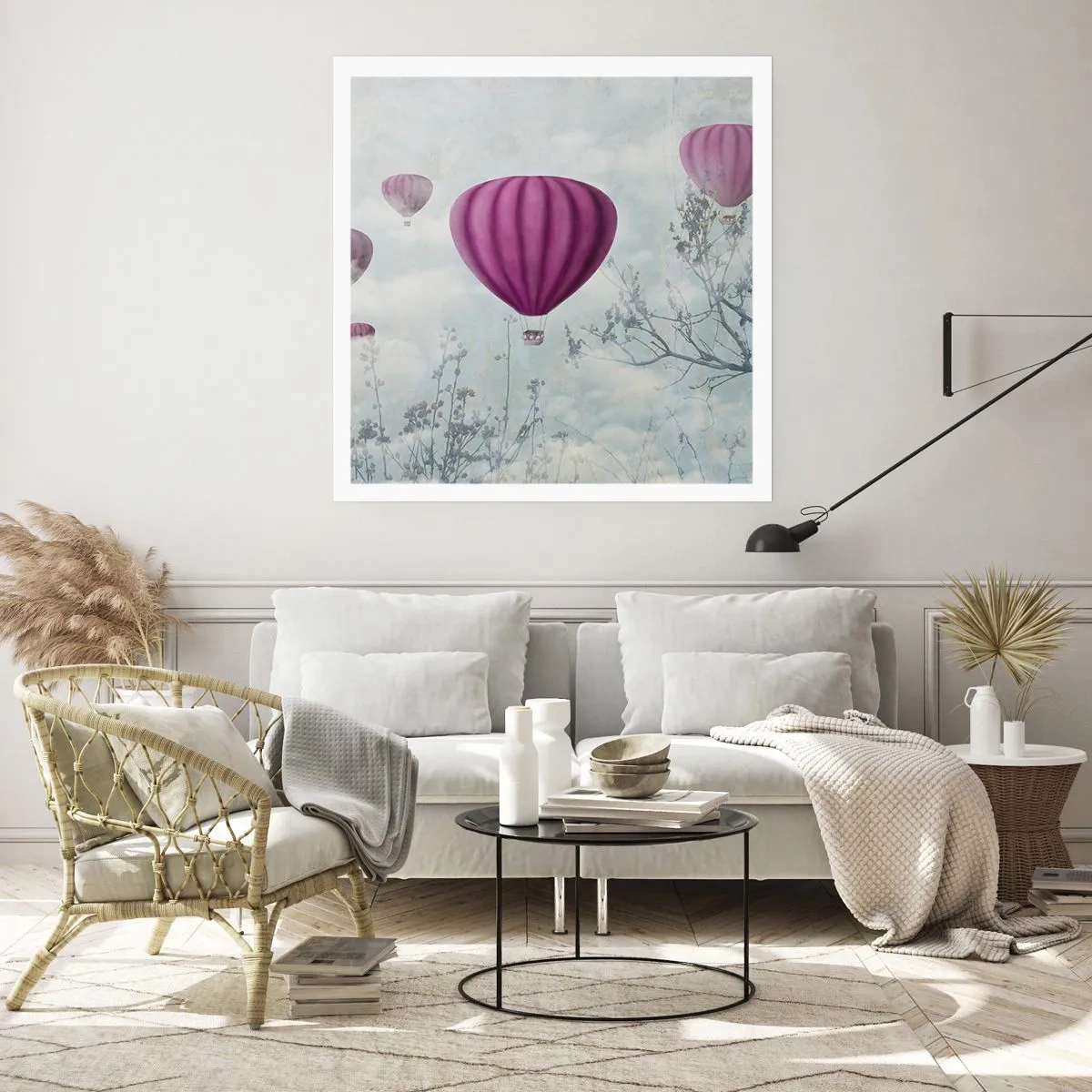 Affiche - Poster - Comme des navires dans le ciel - 50x50 cm