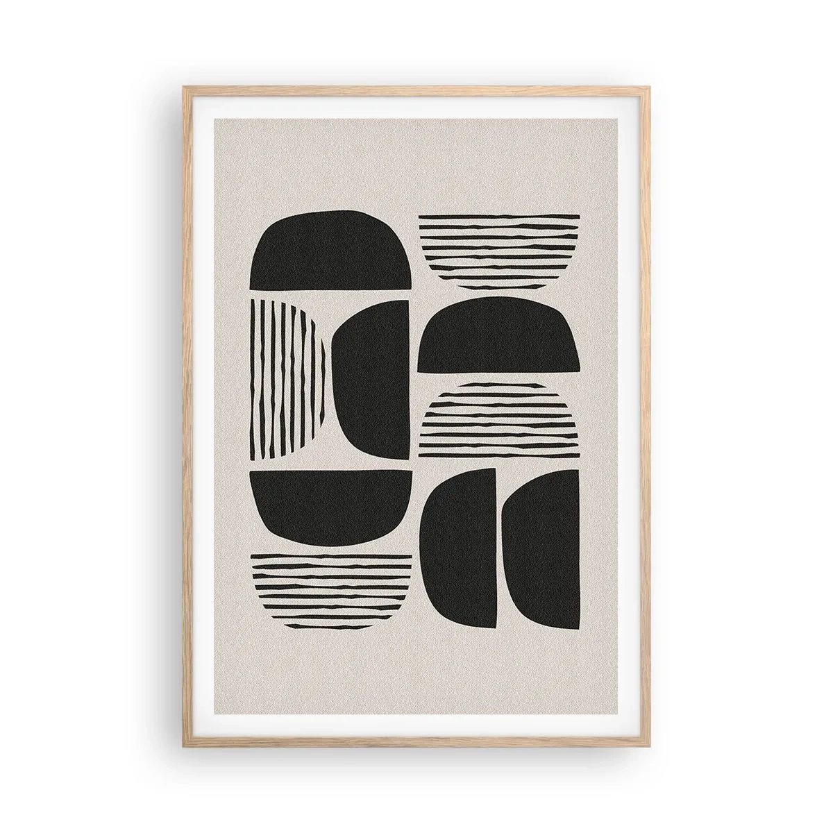 Affiche dans un chêne clair - Poster - Offres sans enthousiasme - 70x100 cm