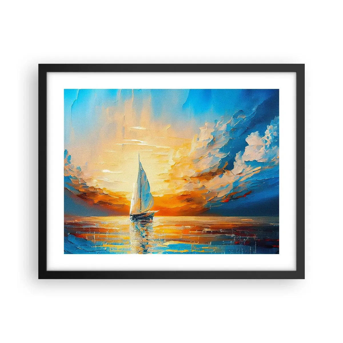 Affiche dans un cadre noir - Poster - Expédition en or - 50x40 cm