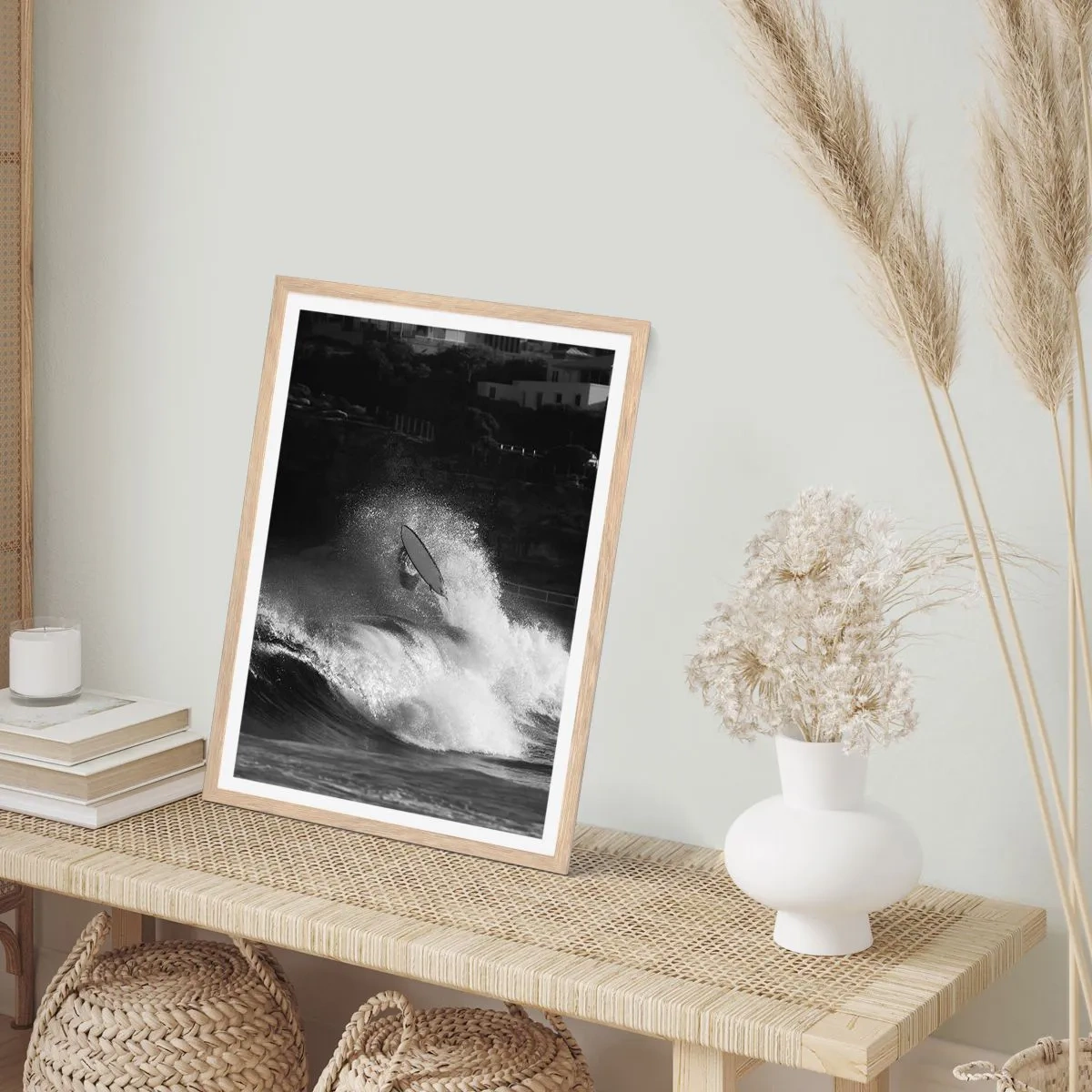 Affiche dans un chêne clair - Poster - Défi accepté! - 50x70 cm