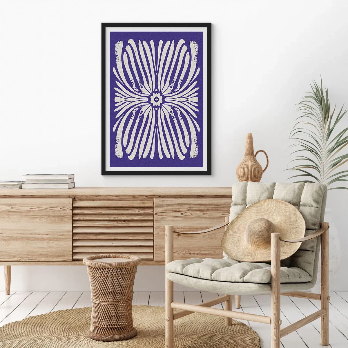 Affiche dans un cadre noir - Poster - Inspirations ethniques - 61x91 cm