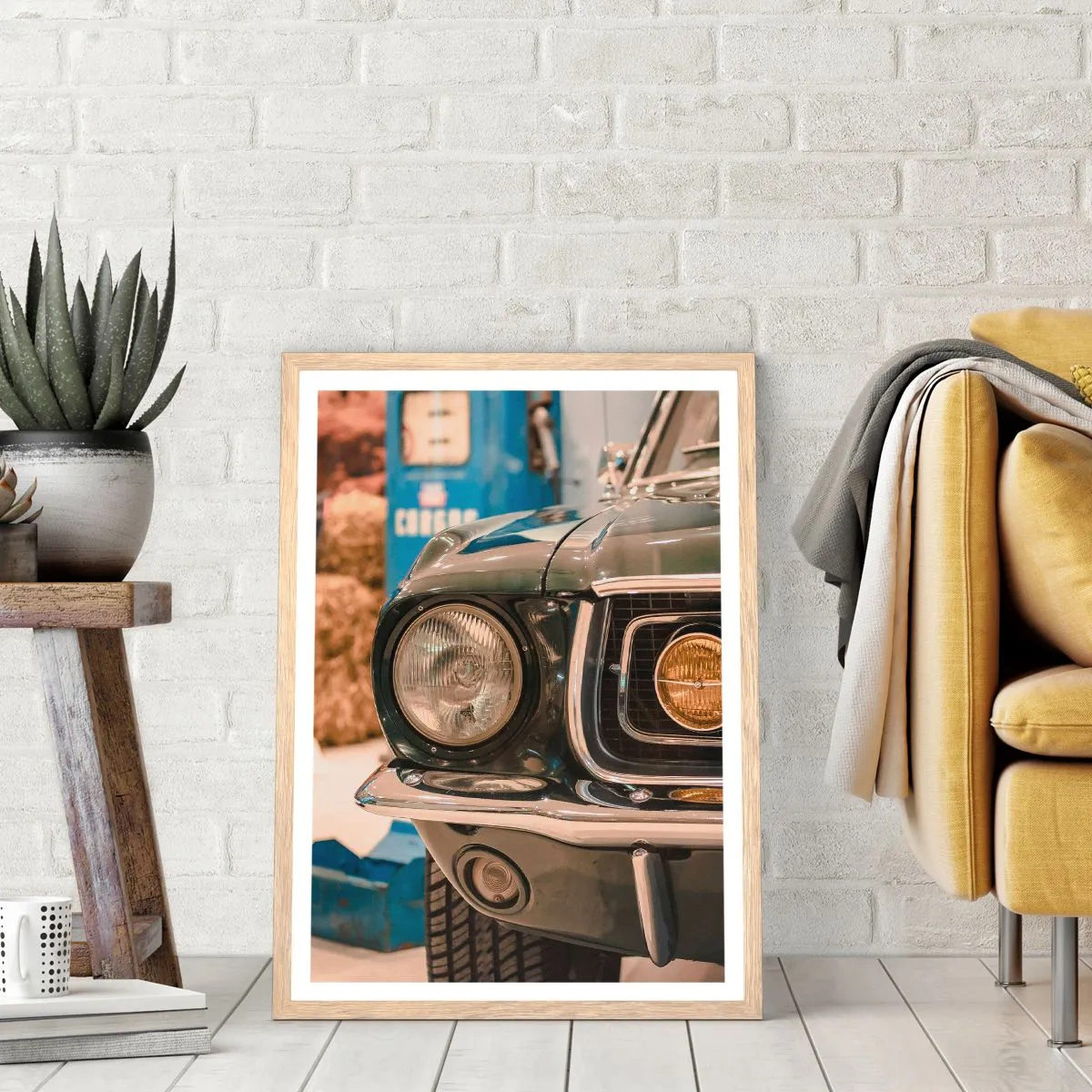 Affiche dans un chêne clair - Poster - Rencontre avec une légende - 30x40 cm