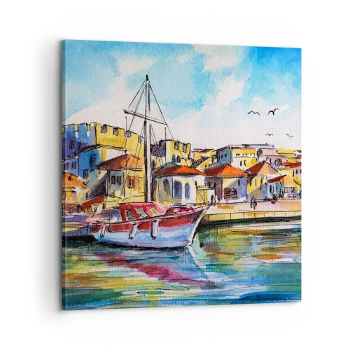 Impression sur toile - Image sur toile - Après-midi arc-en-ciel - 60x60 cm