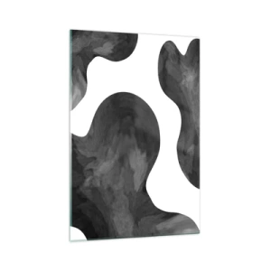 Impression sur verre - Image sur verre - Motif abstrait dans les tons de gris et de blanc - 70x100cm - La route du lait - Décoration murale moderne pour le salon et la chambre ARTTOR