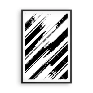 Affiche dans un cadre noir - Poster - Une composition intense et dynamique - 61x91 cm