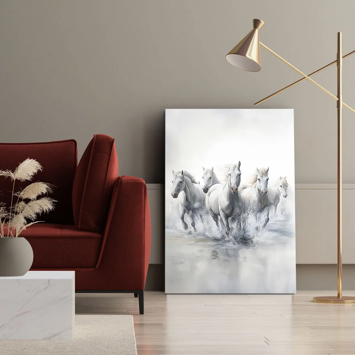 Impression sur toile - Image sur toile - Magie blanche - 55x100 cm