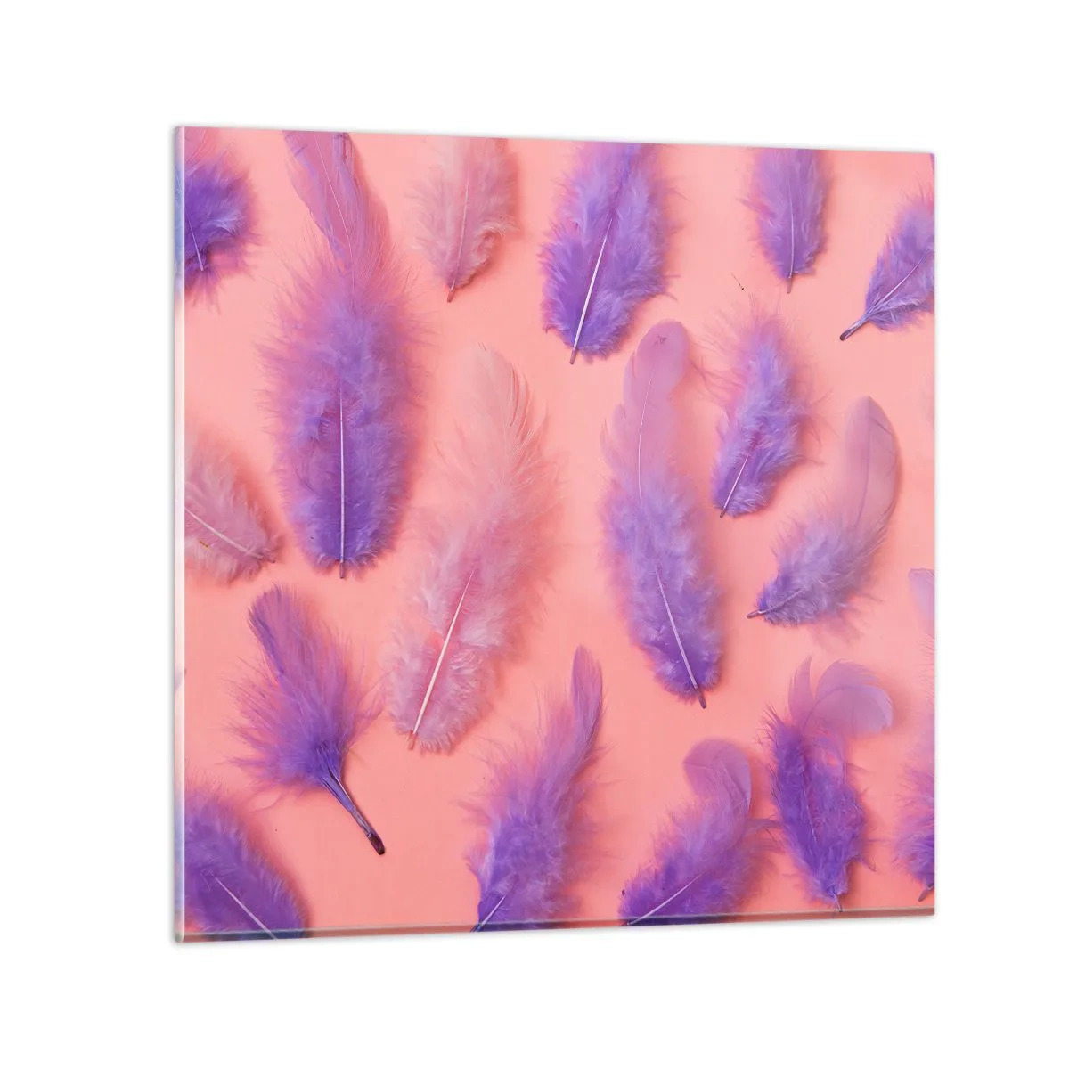 Impression sur verre - Image sur verre - Oiseau de désir lilas - 60x60 cm