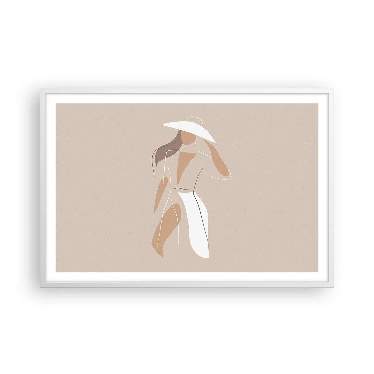 Affiche dans un cadre blanc - Poster - Lea mode est un jeu - 91x61 cm