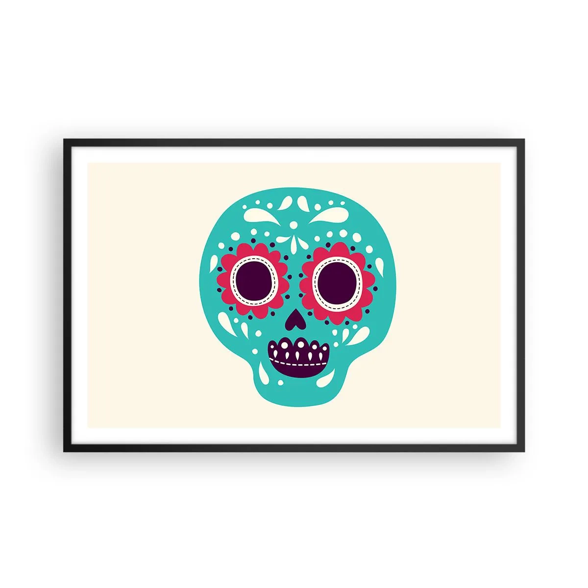 Affiche dans un cadre noir - Poster - La vie – du plaisir jusqu'à la mort - 91x61 cm