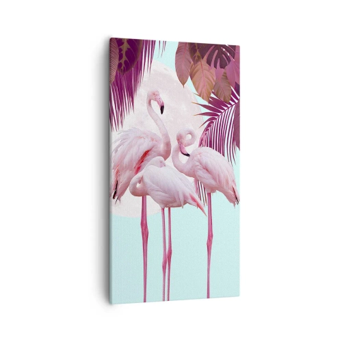 Impression sur toile - Image sur toile - Trois oiseaux gracieux - 55x100 cm