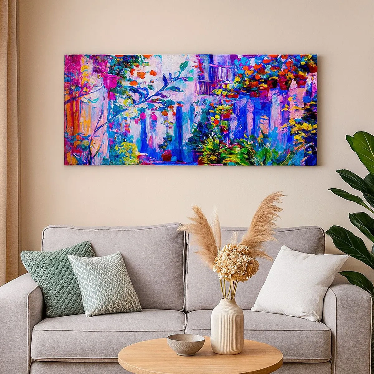 Impression sur toile - Image sur toile - Impression - une rue italienne - 100x40 cm