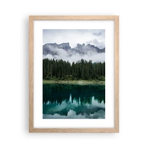 Affiche dans un chêne clair - Poster - Chut, chut, ne réveillons pas l'eau qui dort - 30x40 cm