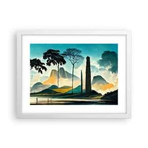 Affiche dans un cadre blanc - Poster - Toujours de plus en plus haut - 40x30 cm